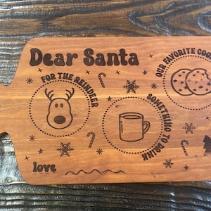 Santa Cookies and Milk Tray Charcuterie Board