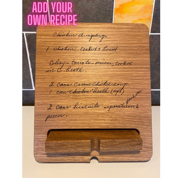 Personalized Recipe Stand Kitchen IPad Holder