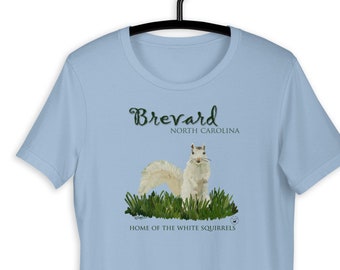 White Squirrel Brevard NC Short-Sleeve Unisex T-Shirt by SkippyBee