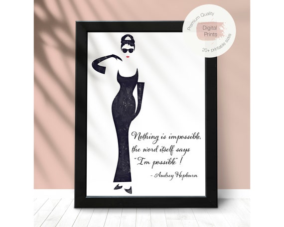 Audrey Hepburn Print Classy, Breakfast at Tiffany's Instant Download,  Feminine Digital Print, Audrey Hepburn Printable Quote, Fashion Prints -  Etsy