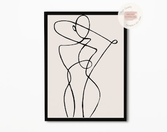 One Line Art Print,Fine Line Fashion Poster,Female Line Art,Minimal Art,Minimal Line Print,Woman Figure Art,Feminist Poster,Feminine Prints