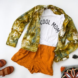 Tie-Dyed Jean Jacket // Custom Hand-Dyed Women&#39;s Denim Jacket