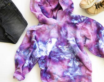 Custom Hand-Dyed Kids' Pullover Hoodie // Tie Dye Hoodie