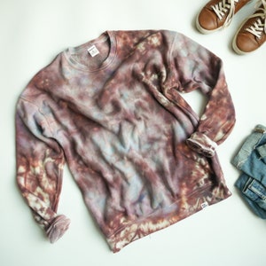 Custom Hand-Dyed Adult Crew Neck Sweatshirt // tie-dye sweatshirt