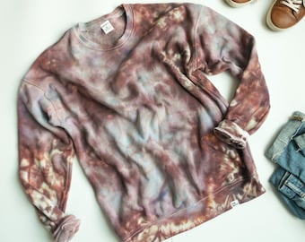 Custom Hand-Dyed Adult Crew Neck Sweatshirt // tie-dye sweatshirt