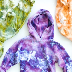 Custom Hand-Dyed Kids' Pullover Hoodie // Tie Dye Hoodie image 4