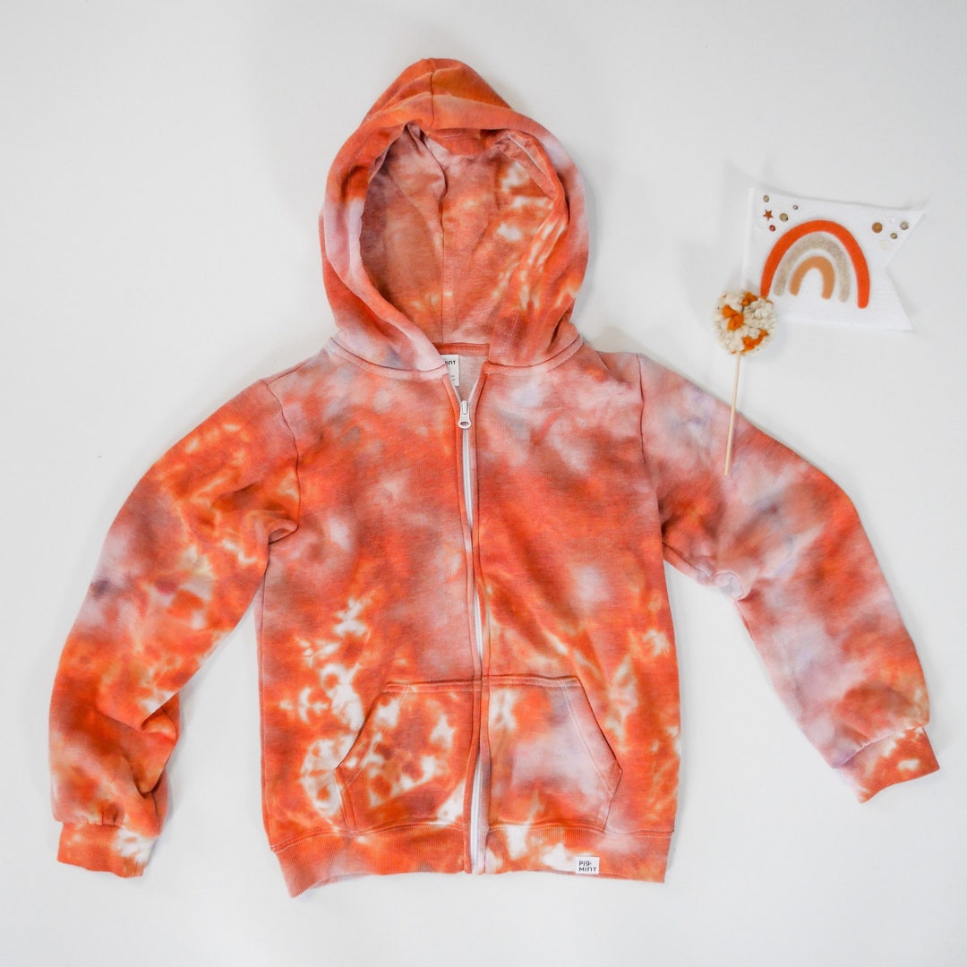 Custom Hand-dyed Kids' Full-zip Hoodie // Tie Dye Hoodie - Etsy