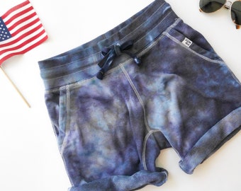 Custom Hand-Dyed Adult French Terry Lounge Shorts // Unisex Shorts