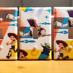Handcrafted Disney&#39;s Toy Story Light Switch Covers