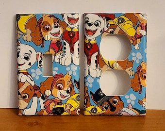 ニコロデオン パウ・パトロール アニメ 子供用 ウォールプレート ライトスイッチまたはコンセントカバー 子供部屋 プレイルーム