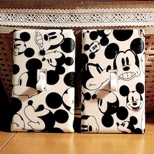 Handcrafted Disney Mickey & Minnie Light Switch or Outlet Covers