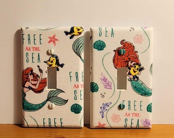 Handcrafted Disney Little Mermaid Princess Ariel Light Switch & Outlet Covers
