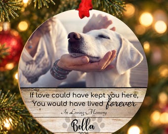 Pet Memorial Ornament with Photo - Dog Loss Gift - Pet Remembrance - Dog Memorial Ornament - Pet Memorial Keychain - Christmas Ornaments