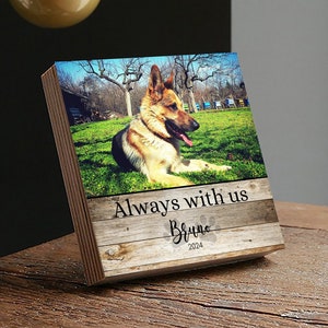 Personalized Pet Memorial Gift - Wood Photo Block - 4&quot; or 6&quot; - Dog Loss Gift, Dog Memorial Gift, Pet Memorial, Dog Memorial, Loss of Dog