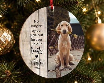 Personalized Pet Sympathy Gift - Christmas Photo Ornament - Personalized Christmas Ornament - Dog Memorial Photo