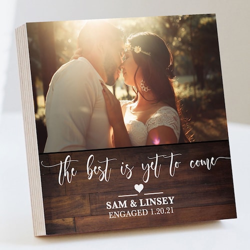 Personalized Engagement Frame Gift Photo Block 4 or Etsy