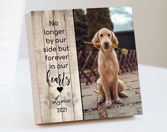 Personalized Pet Memorial Printed 4&quot; or 6&quot; - Wood Photo Block - Dog Loss Gift - Dog Memorial Frame - Pet Loss Gift Dog - Pet Memorial