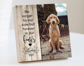 Personalized Pet Memorial Printed 4" or 6" - Wood Photo Block - Dog Loss Gift - Dog Memorial Frame - Pet Loss Gift Dog - Pet Memorial