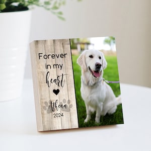 Personalized Pet Memorial Gift - Wood Photo Block - 4&quot; or 6&quot; - Dog Loss Gift, Dog Memorial Gift, Pet Memorial, Dog Memorial, Loss of Dog