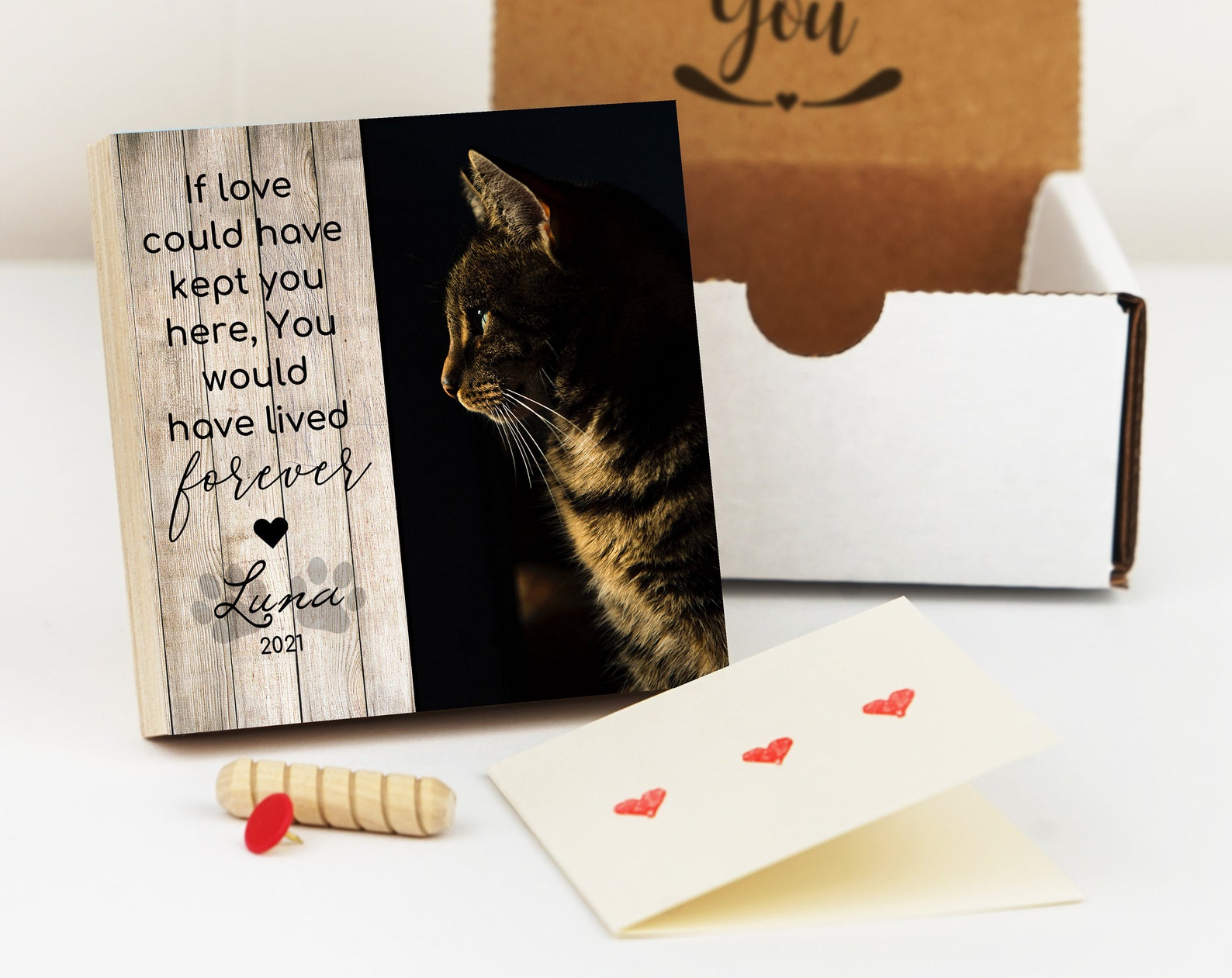 Personalized Cat Memorial Gift Printed 4 or 6 Etsy