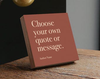 Stampa con citazione personalizzata - Blocco fotografico da 4" o 6" - Stampa di testo personalizzata, Arte murale con citazione personalizzata, Stampa personalizzata, Arte murale personalizzata, Segnaletica personalizzata