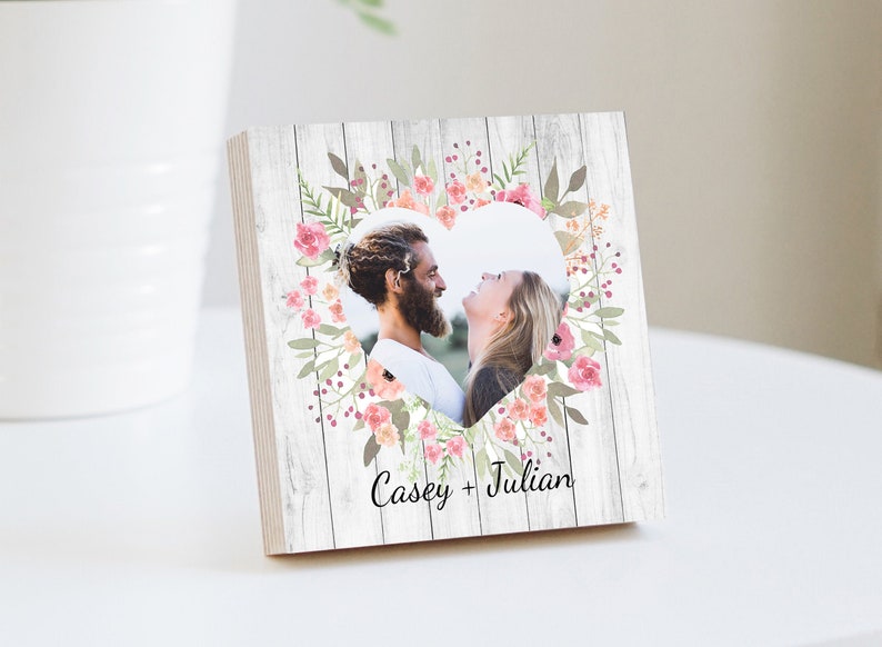 Personalized Valentines Gift For Him Gifts For Boyfriend Valentines Day Printed Valentine/'s Gift 4 or 6 Magnetic Wood Photo Block