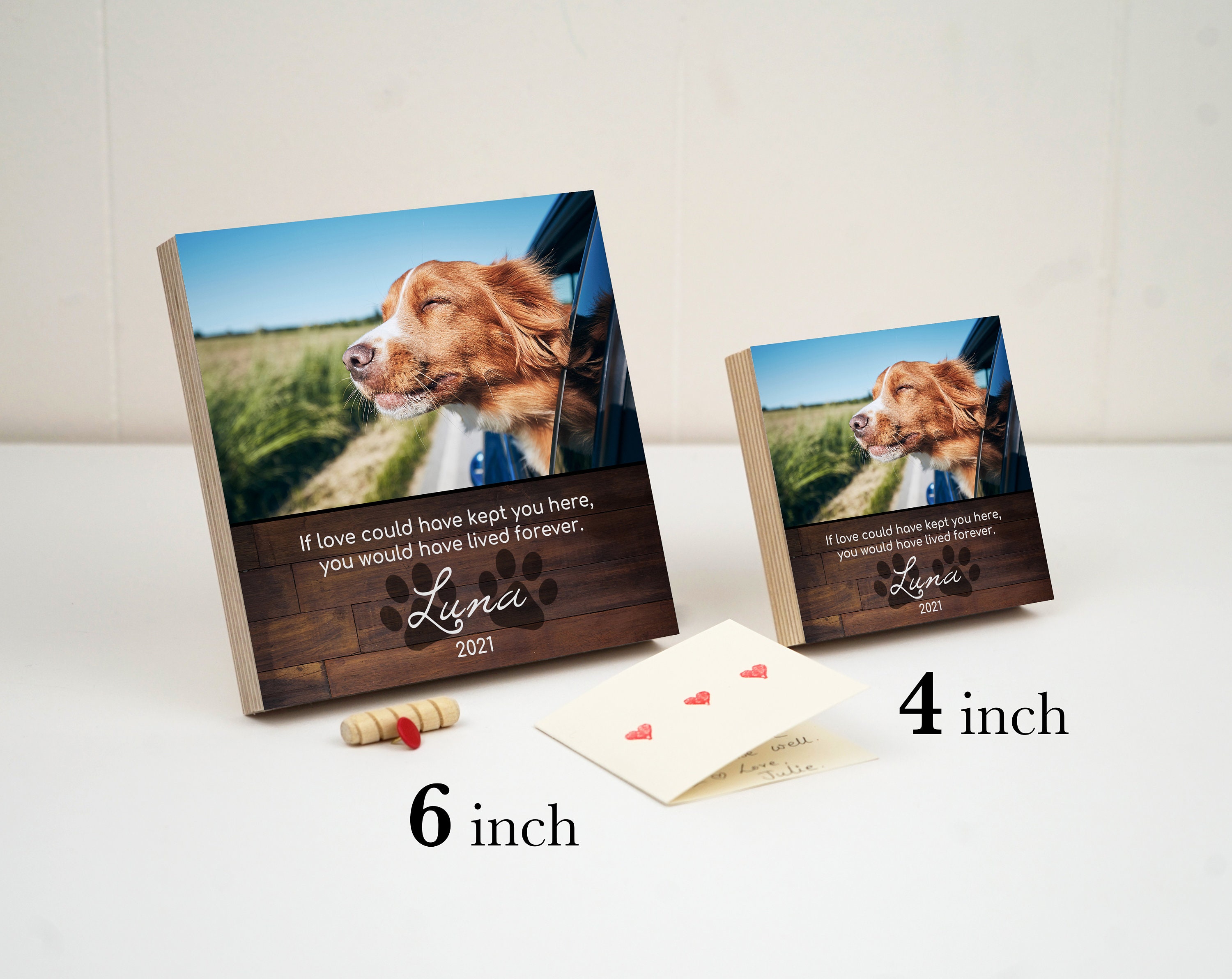 Personalized Pet Memorial Printed 4 or 6 Wood Etsy Australia