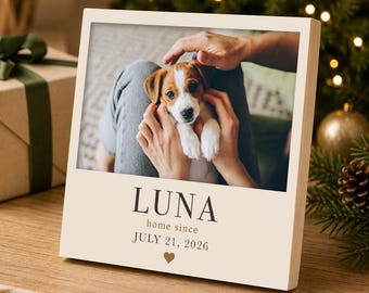 Personalized Gotcha Day Gift, Custom Dog Photo Block, Dog Adoption Gift, Rescue Dog Gift, Gotcha Day Keepsake, Dog Mom Christmas Gift
