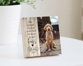 Personalized Pet Memorial Printed 4" or 6" - Wood Photo Block - Dog Loss Gift - Dog Memorial Frame - Pet Loss Gift Dog - Pet Memorial