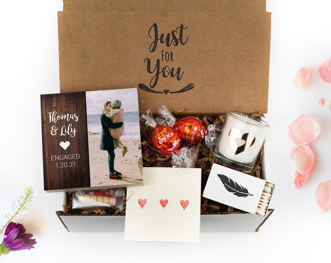 Personalized Engagement Frame Gift Box - Custom Photo Block 4
