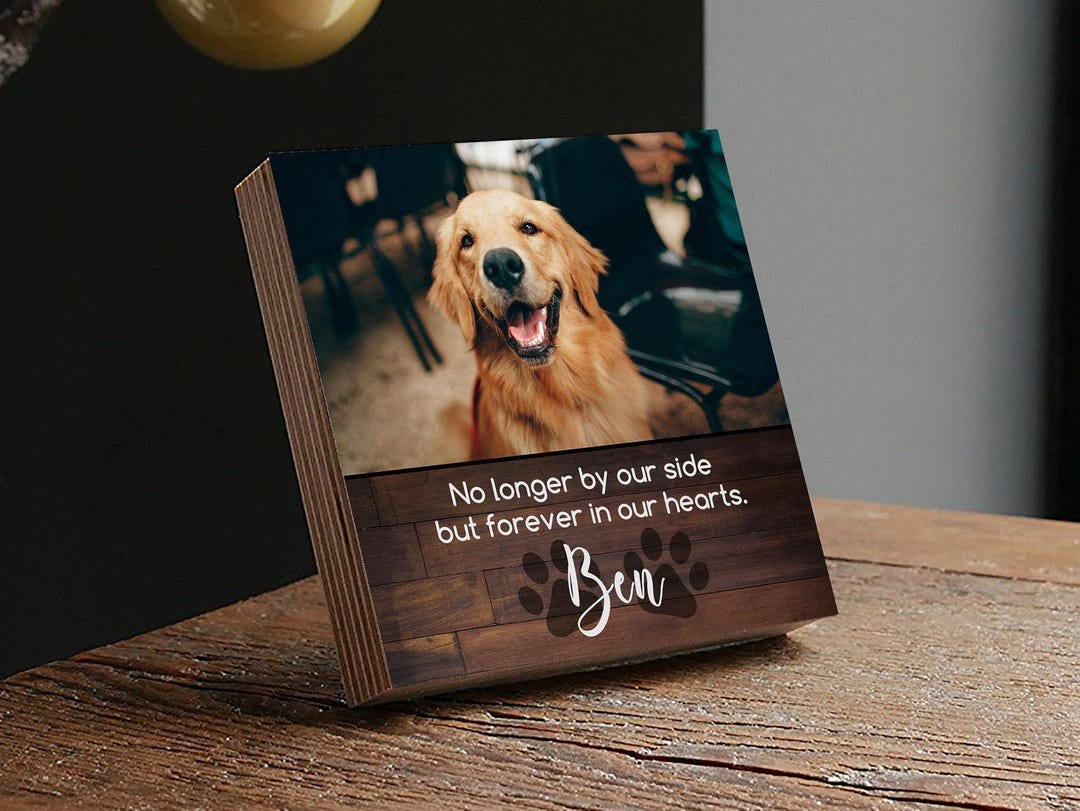 Personalized Pet Memorial Gift - Wood Photo Block - 4" or 6" - Dog Loss ...