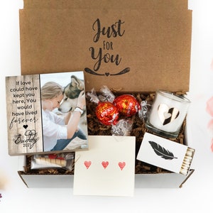 Personalisierte Haustier Sympathie Geschenkbox - Gedenkrahmen 4 "oder 6" - Hundegedenkgeschenk - Hundeverlust Geschenkbox - Hunde Gedenkrahmen - Spa Geschenkbox