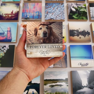 Personalized Pet Memorial Printed 4" or 6" - Wood Photo Block - Dog Loss Gift - Dog Memorial Gift - Pet Loss Gift Dog - Pet Memorial Gift image 13
