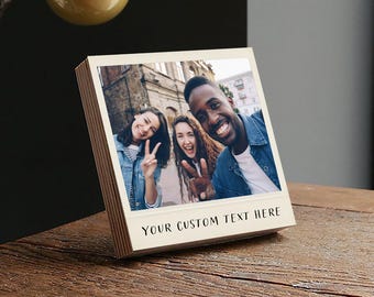 Custom Best Friend Photo on Wood - Personalized Friendship Gift - Best Friend Birthday Gift - Photo Definition Print Bestie Wall Art Print