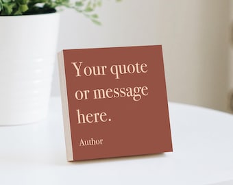 Stampa con citazione personalizzata - Blocco fotografico da 4" o 6" - Stampa con testo personalizzato, Decorazione murale con citazione personalizzata, Stampa personalizzata, Decorazione murale personalizzata, Citazione incorniciata