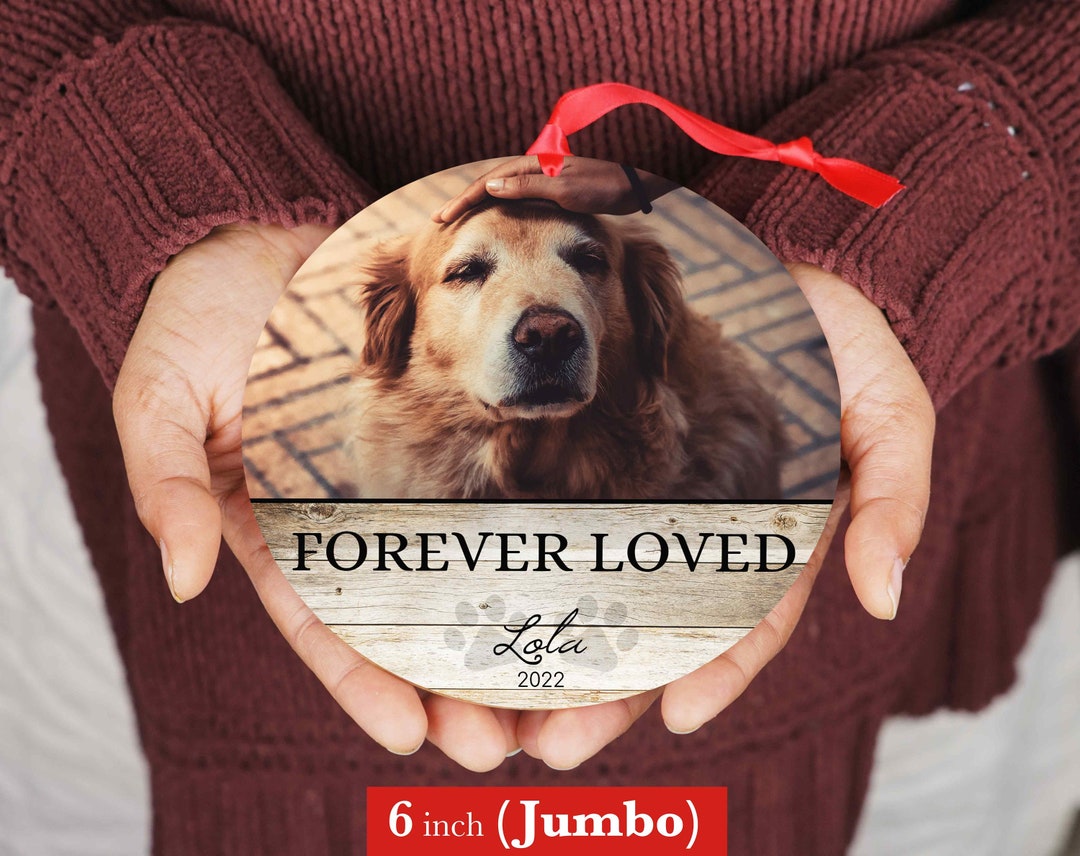 Pet Memorial Ornament With Photo - Dog Loss Gift - Pet Remembrance ...