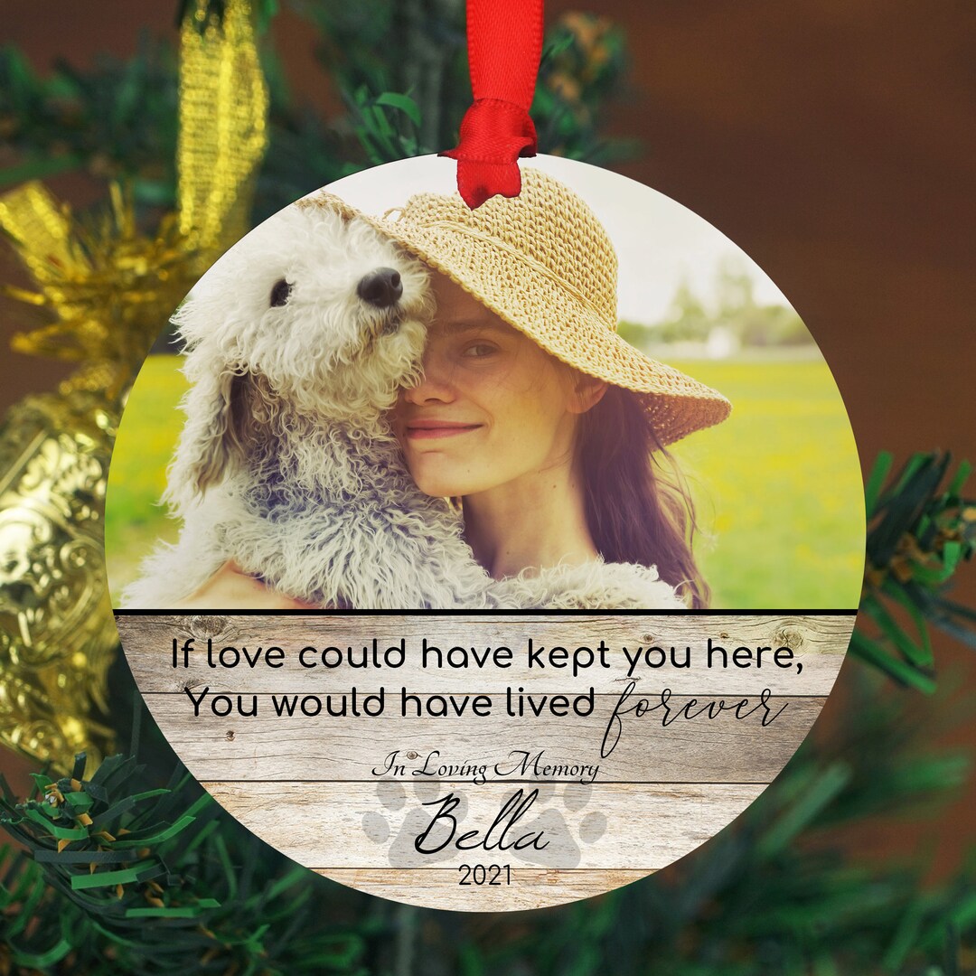 Personalized Pet Sympathy Gift - Christmas Photo Ornament - 4" or 6 ...