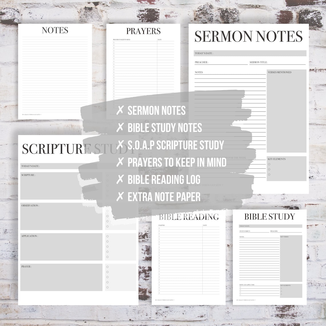 Christian printable planner Minimalistic Christ centered | Etsy