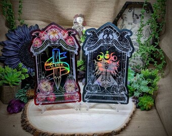 Tombstone Tray your choice/ Rolling Tray/ Alter tray/  Crystal tray/  Desktop shelf/ Alter tools/ Jewelry