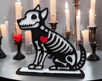 Skelly Dog / Skeleton / Halloween / Spooky Season / Shelf Sitter