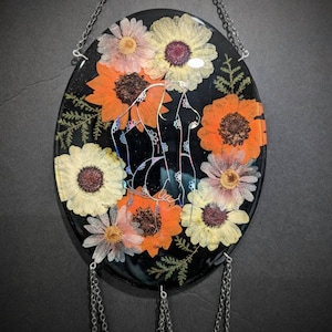 Sunflower Babe / Flower Power / Orange Sunflower / wall hanging/ witchy decor