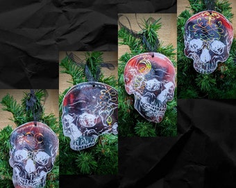 Skull Ornaments / Christmas / Xmas / Gothmas / Coasters /