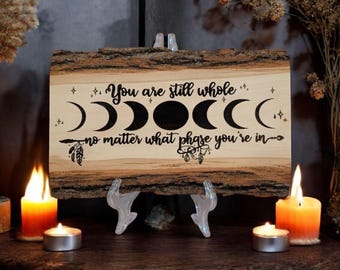 Moon Phase Wooden Plaque