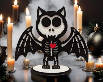 Skelly Bat / Skeleton / Halloween / Spooky Season / Shelf Sitter