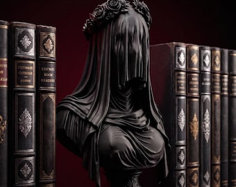 Gothic Veiled Lady Bookends (Set)