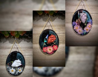 Heart in your hand hanging decor/ wall hanging/ witchy decor/ Halloween