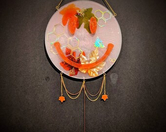 Fall leaf Smilie Face / pumpkin / crescent moon /