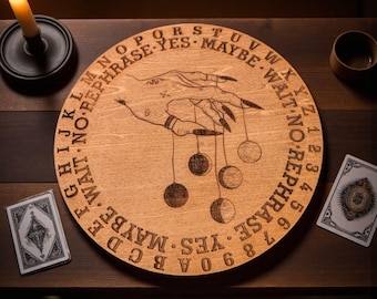 Witch Hand Moon Phase Pendulum Board divination