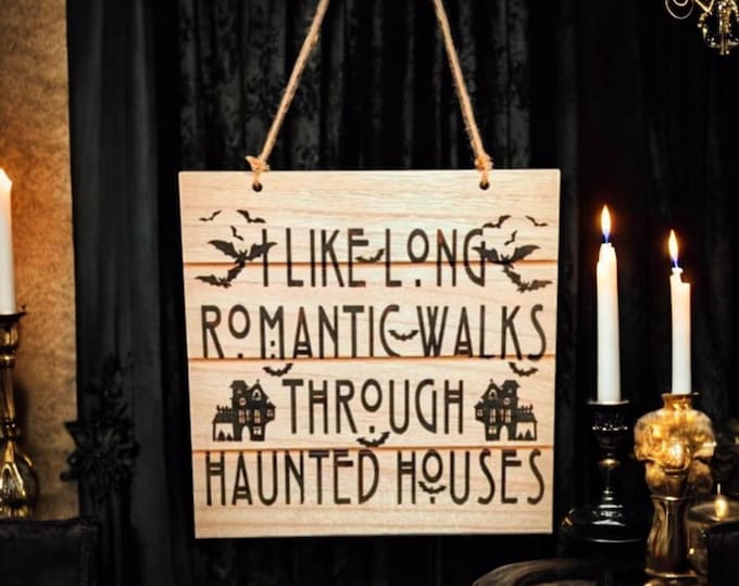 Featured listing image: I Like Long Romantic Walks Sign