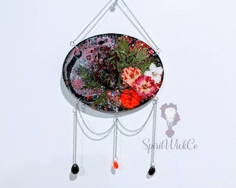 Heart in your hand SM hanging decor/ wall hanging/ witchy decor/flower